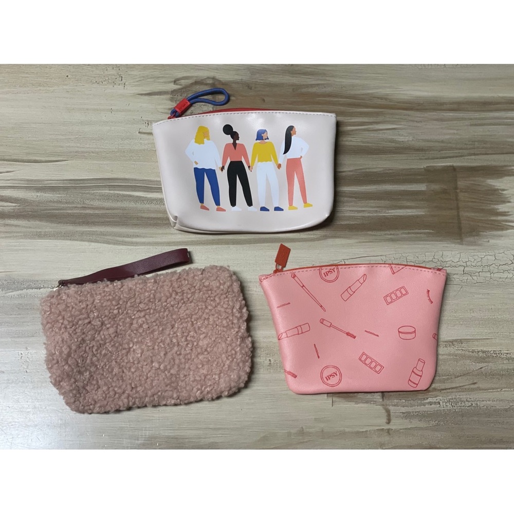 IPSY Makeup Bag Set of 3 Pink